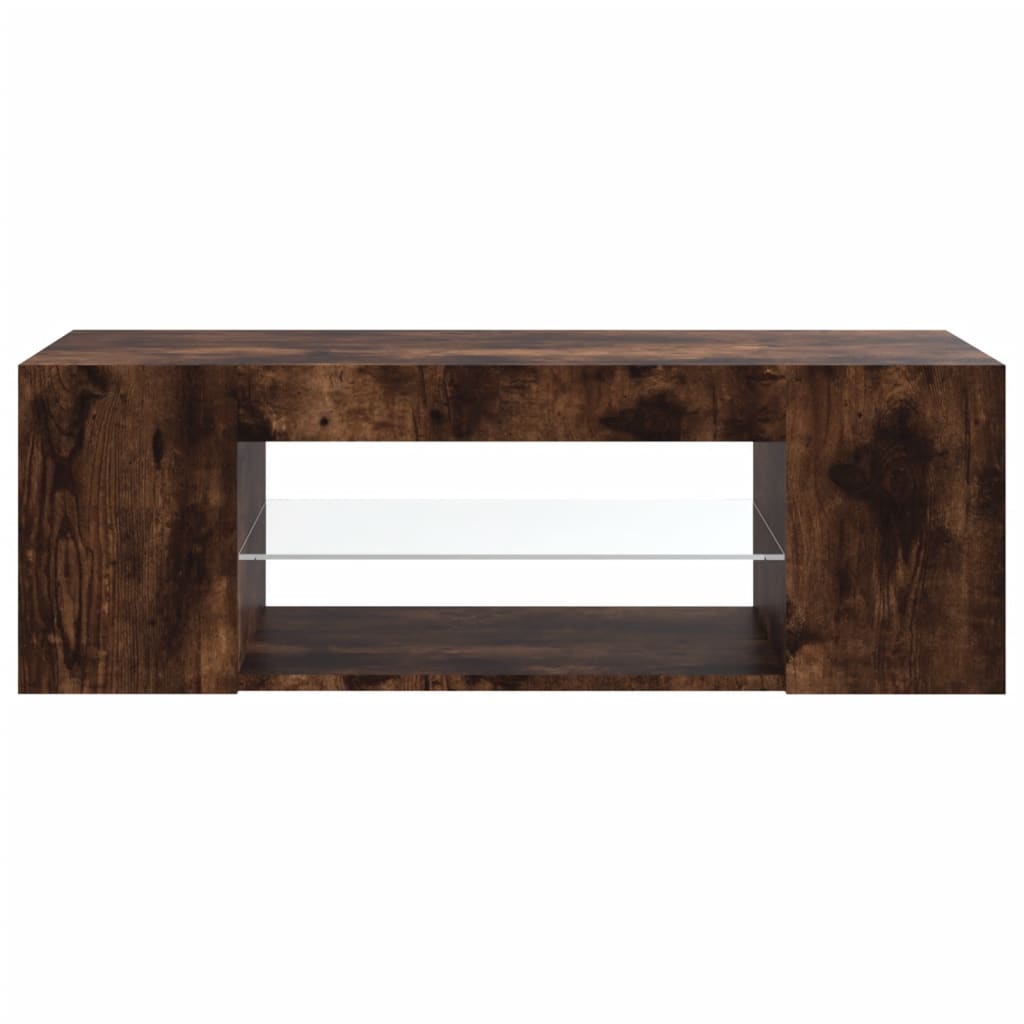 TV-taso LED-valoilla savutammi 90x39x30 cm - Sisustajankoti.fi