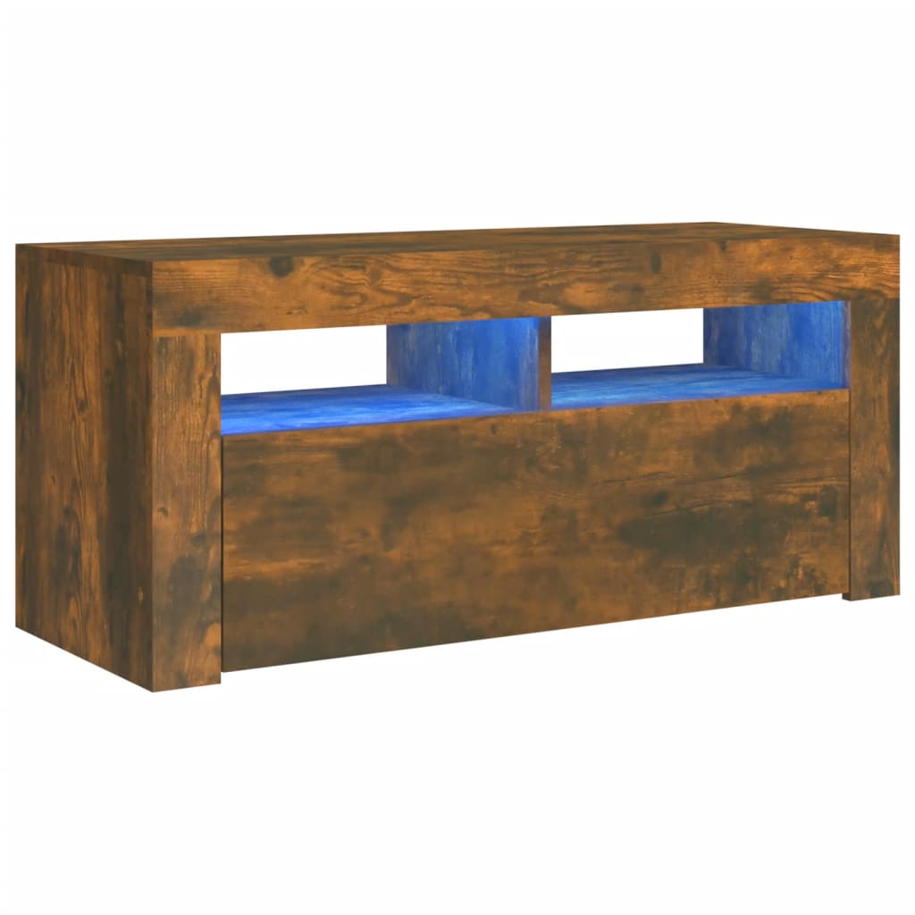 TV-taso LED-valoilla savutammi 90x35x40 cm - Sisustajankoti.fi