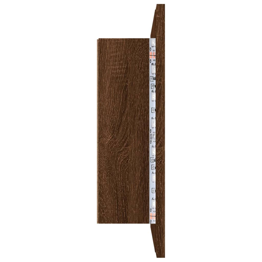 LED peilikaappi ruskea tammi 60x12x45 cm tekninen puu - Sisustajankoti.fi
