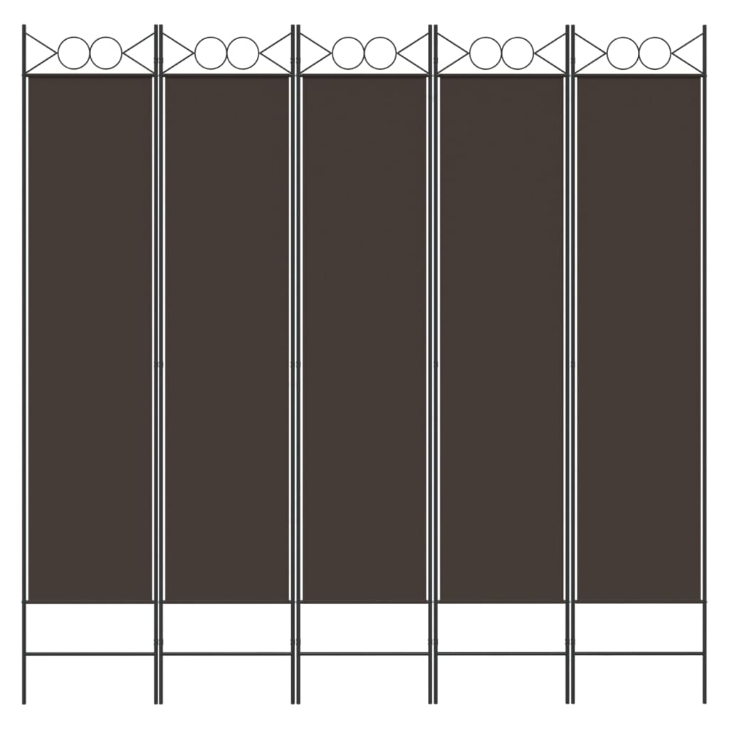 5-paneelinen Tilanjakaja ruskea 200x200 cm kangas - Sisustajankoti.fi