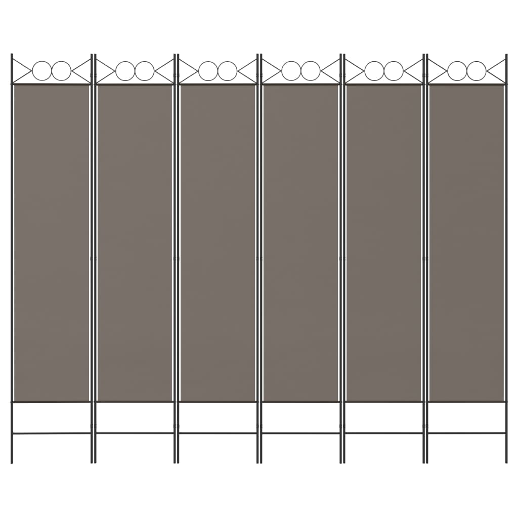 6-paneelinen Tilanjakaja antrasiitti 240x200 cm kangas - Sisustajankoti.fi