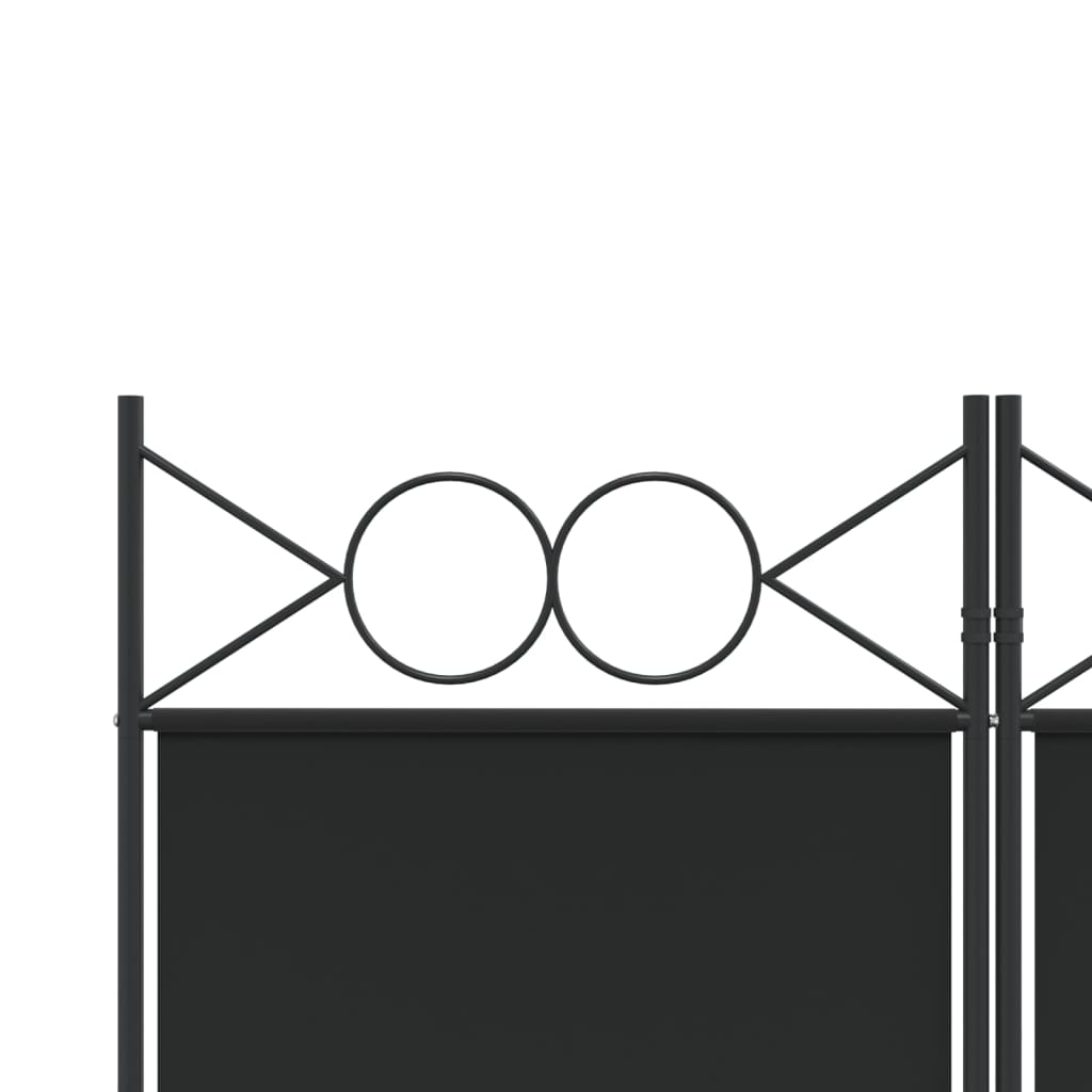 6-paneelinen Tilanjakaja musta 240x200 cm kangas - Sisustajankoti.fi