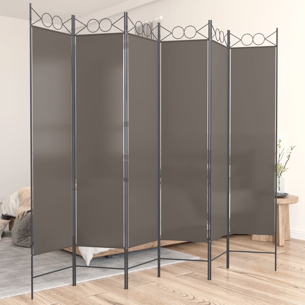6-paneelinen Tilanjakaja 240x220 cm antrasiitti - Sisustajankoti.fi
