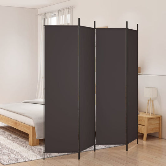 4-paneelinen Tilanjakaja ruskea 200x200 cm kangas - Sisustajankoti.fi