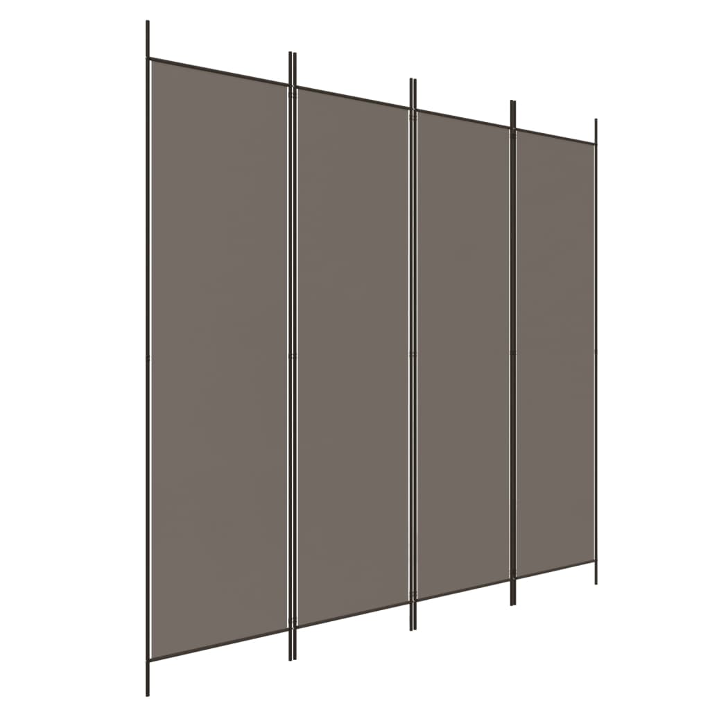 4-paneelinen Tilanjakaja antrasiitti 200x200 cm kangas - Sisustajankoti.fi