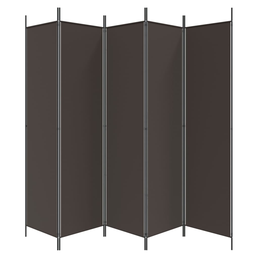5-paneelinen Tilanjakaja ruskea 250x200 cm kangas - Sisustajankoti.fi