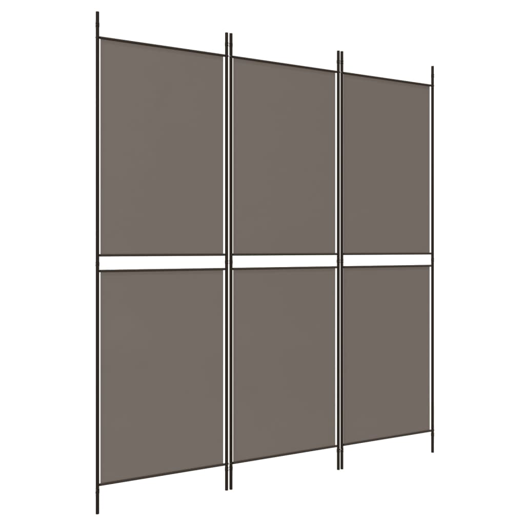 3-paneelinen Tilanjakaja antrasiitti 150x180 cm kangas - Sisustajankoti.fi