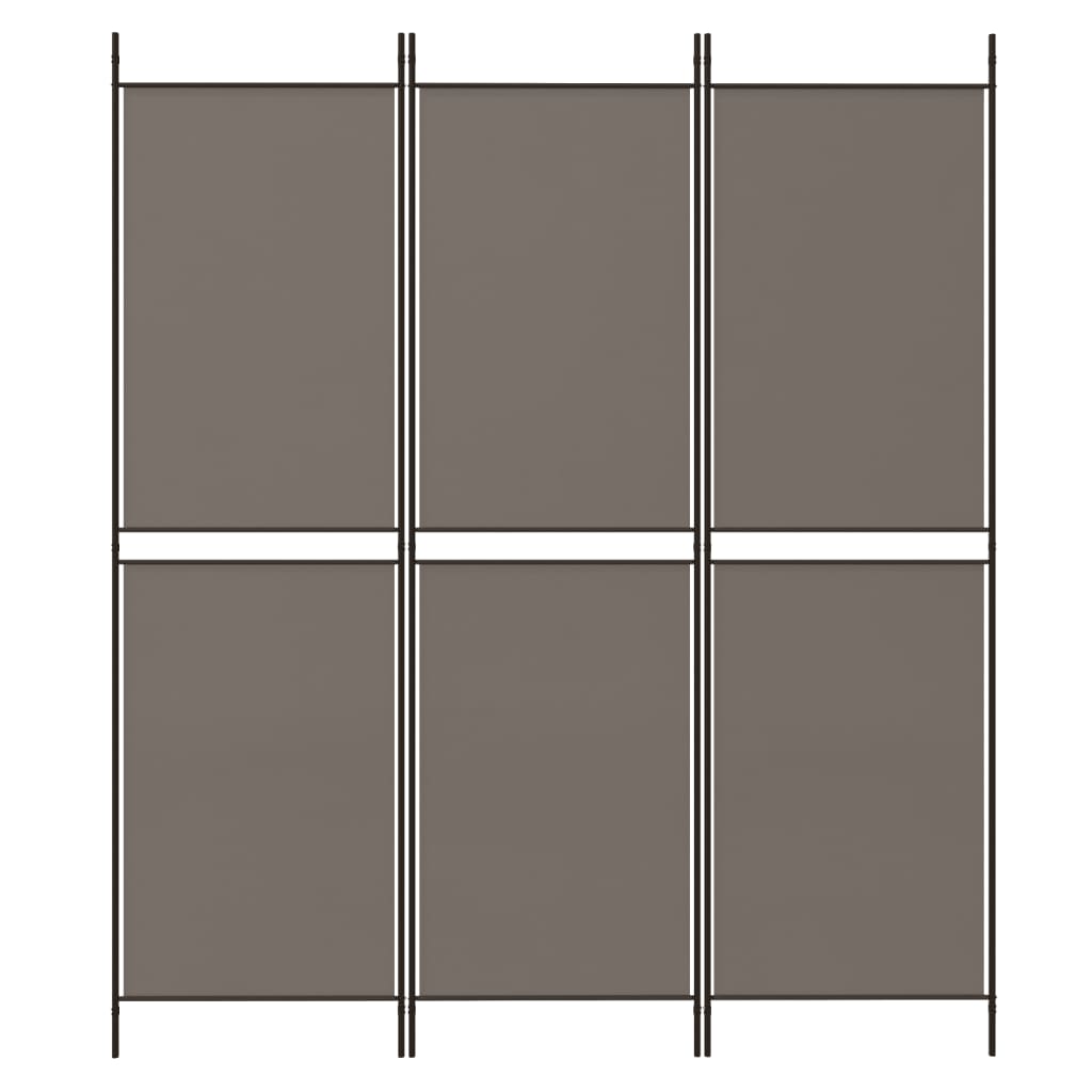 3-paneelinen Tilanjakaja antrasiitti 150x180 cm kangas - Sisustajankoti.fi