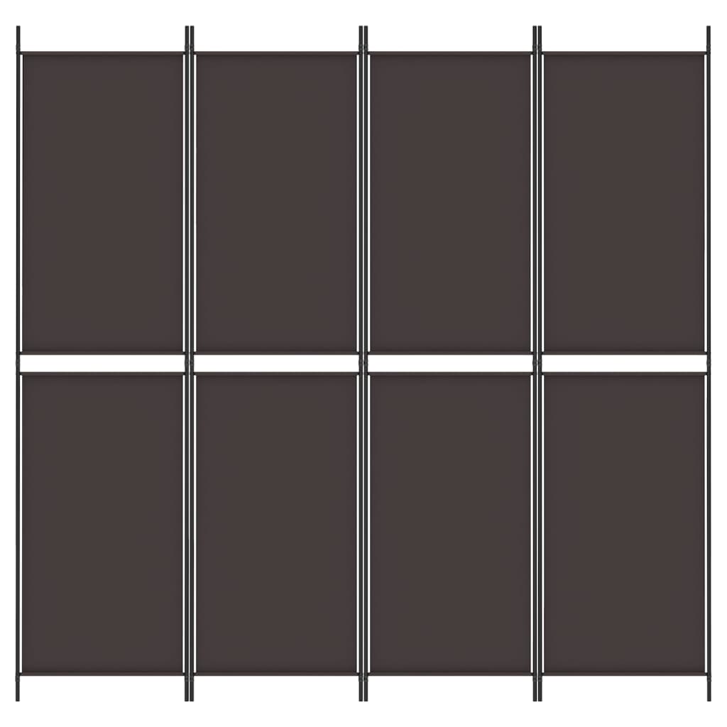 4-paneelinen Tilanjakaja ruskea 200x200 cm kangas - Sisustajankoti.fi