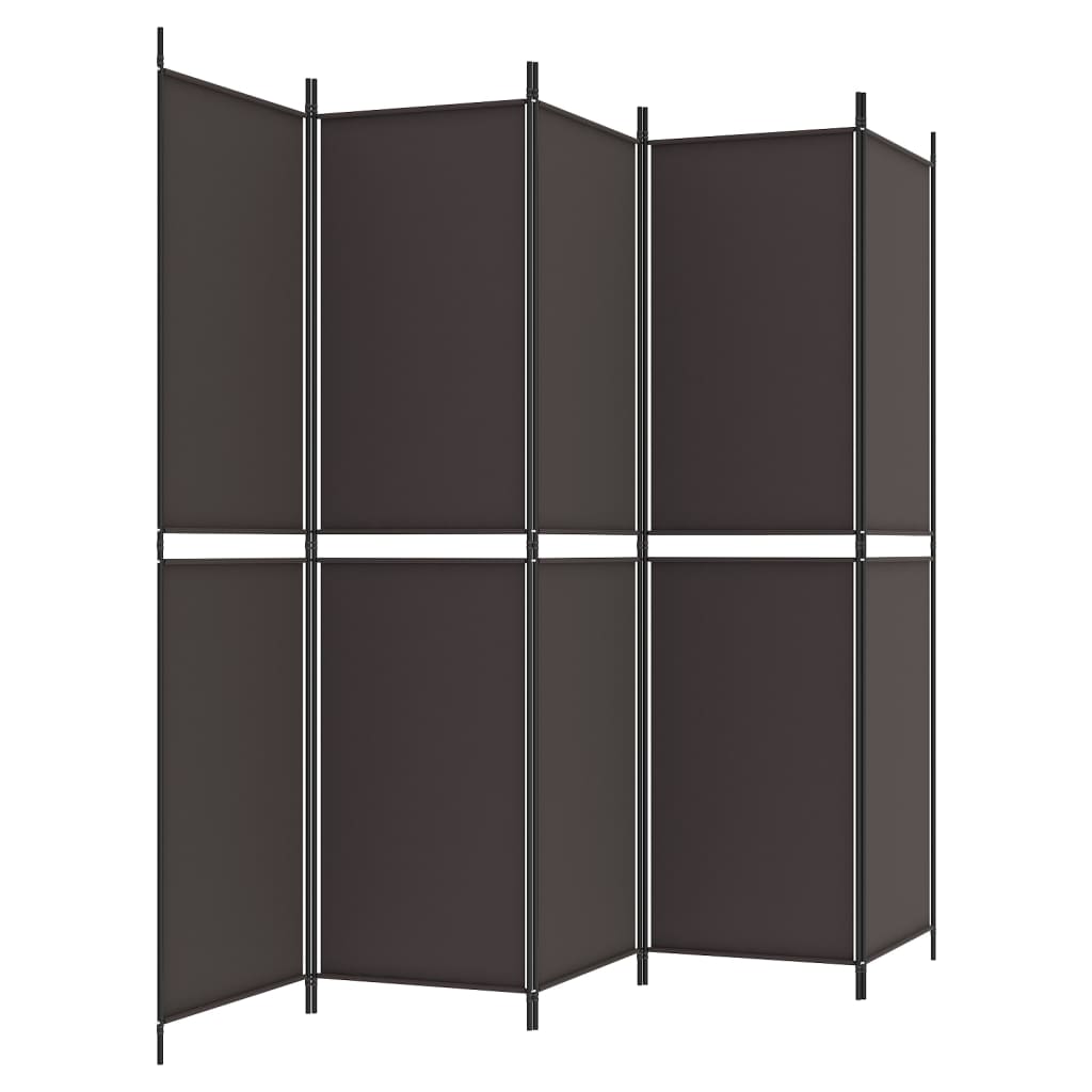 5-paneelinen Tilanjakaja ruskea 250x200 cm kangas - Sisustajankoti.fi