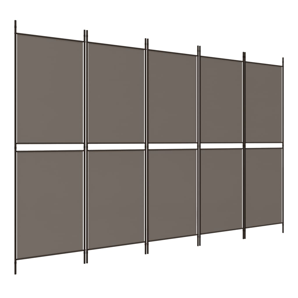 5-paneelinen Tilanjakaja antrasiitti 250x200 cm kangas - Sisustajankoti.fi