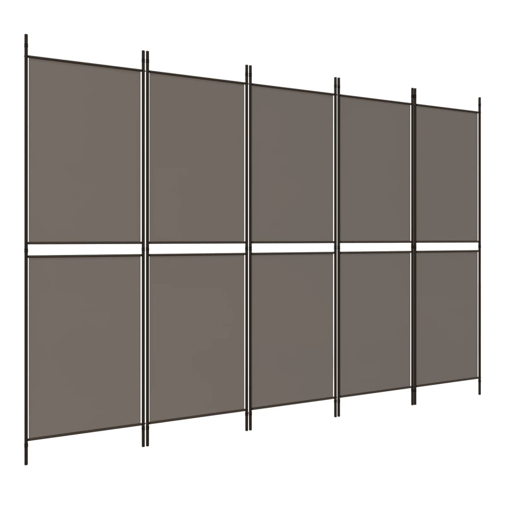 5-paneelinen Tilanjakaja antrasiitti 250x220 cm kangas - Sisustajankoti.fi