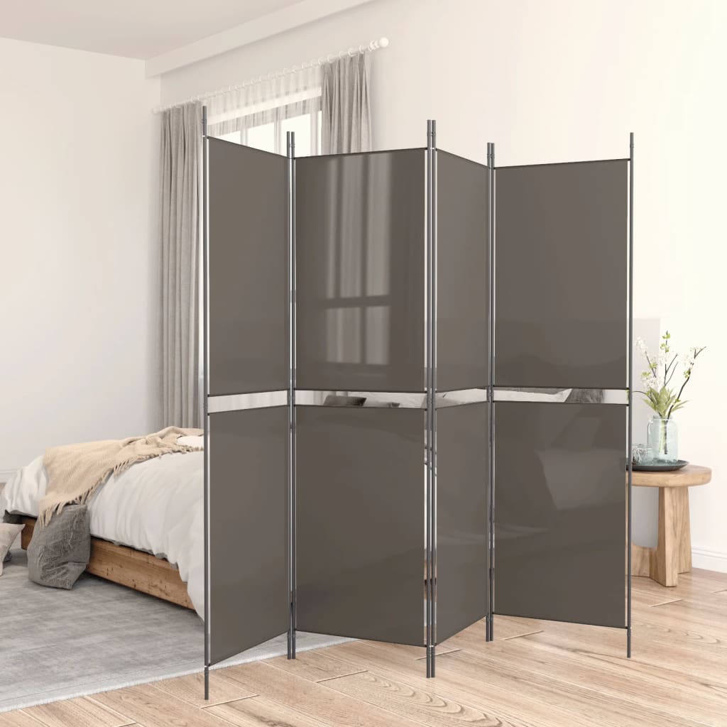 5-paneelinen Tilanjakaja antrasiitti 250x220 cm kangas - Sisustajankoti.fi