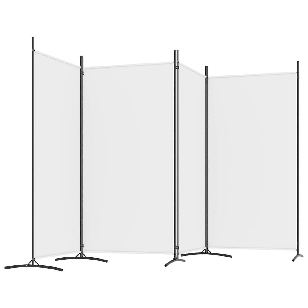 4-paneelinen Tilanjakaja valkoinen 346x180 cm kangas - Sisustajankoti.fi