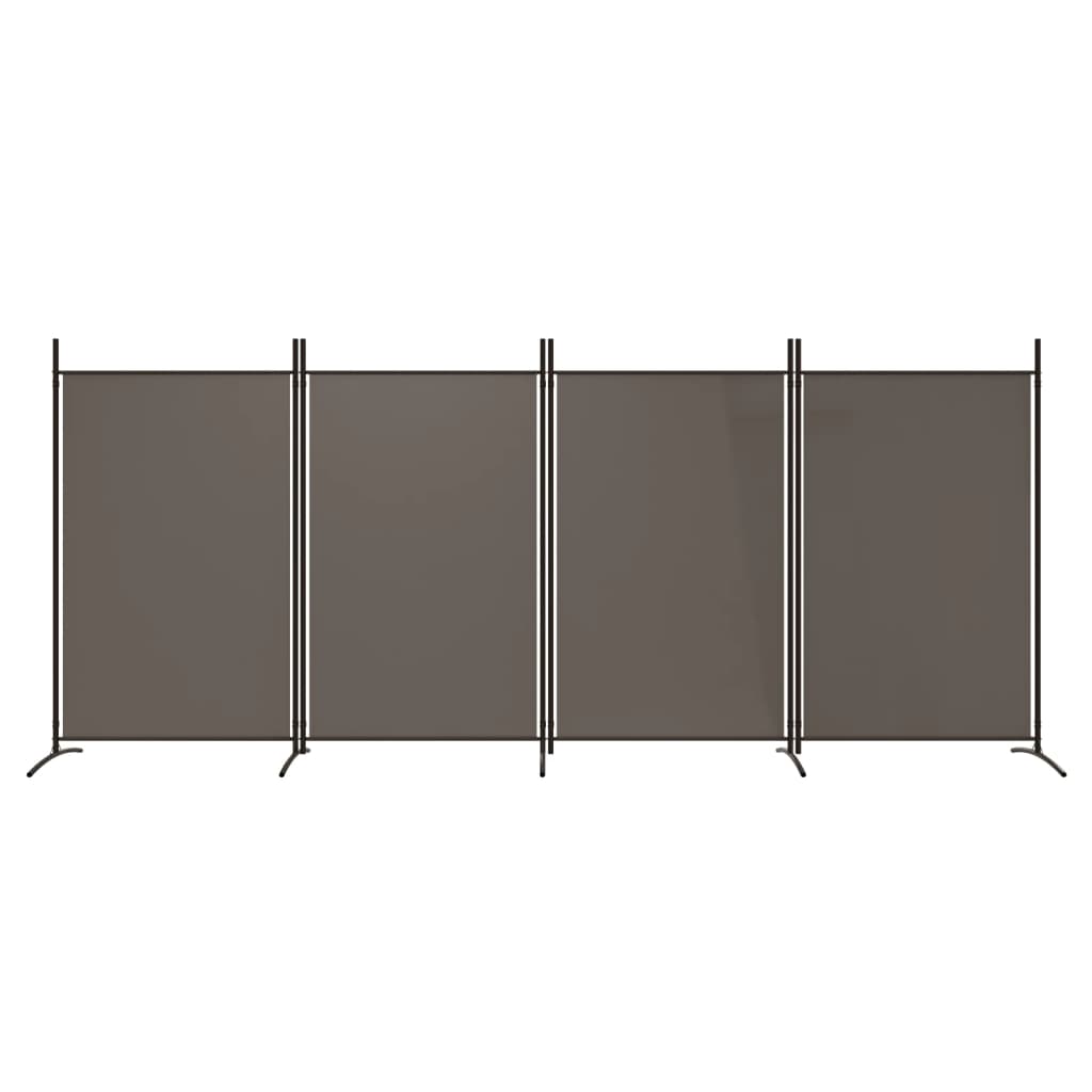 4-paneelinen Tilanjakaja antrasiitti 346x180 cm kangas - Sisustajankoti.fi