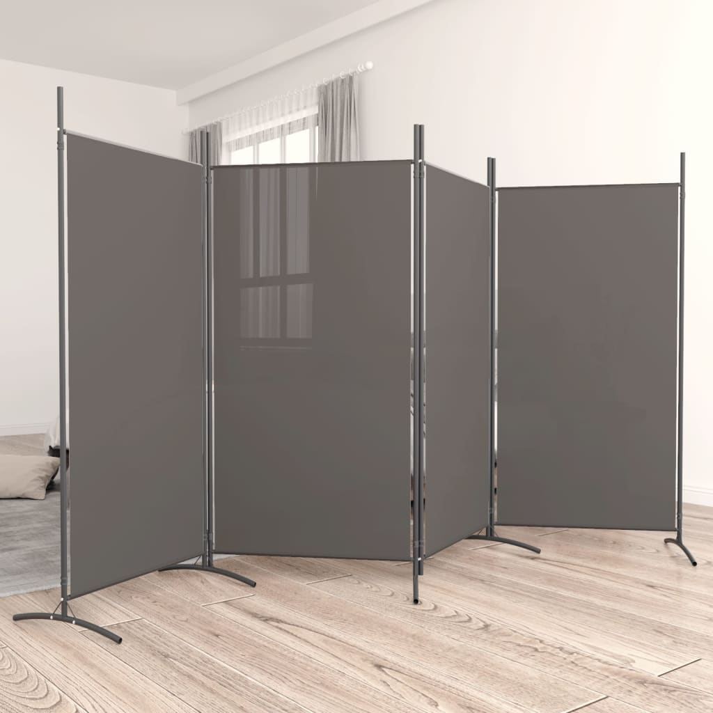 4-paneelinen Tilanjakaja antrasiitti 346x180 cm kangas - Sisustajankoti.fi