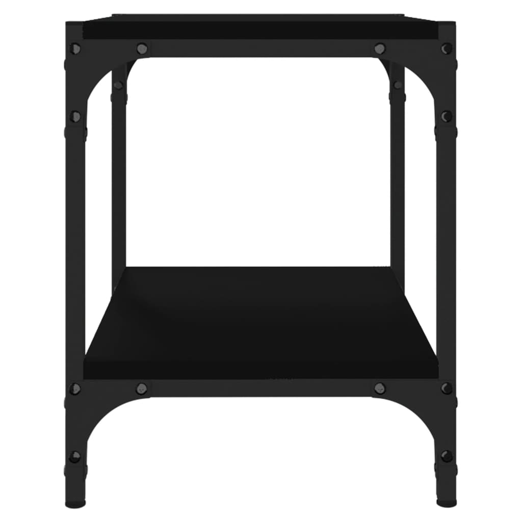 TV-taso musta 40x33x41 cm tekninen puu ja teräs - Sisustajankoti.fi