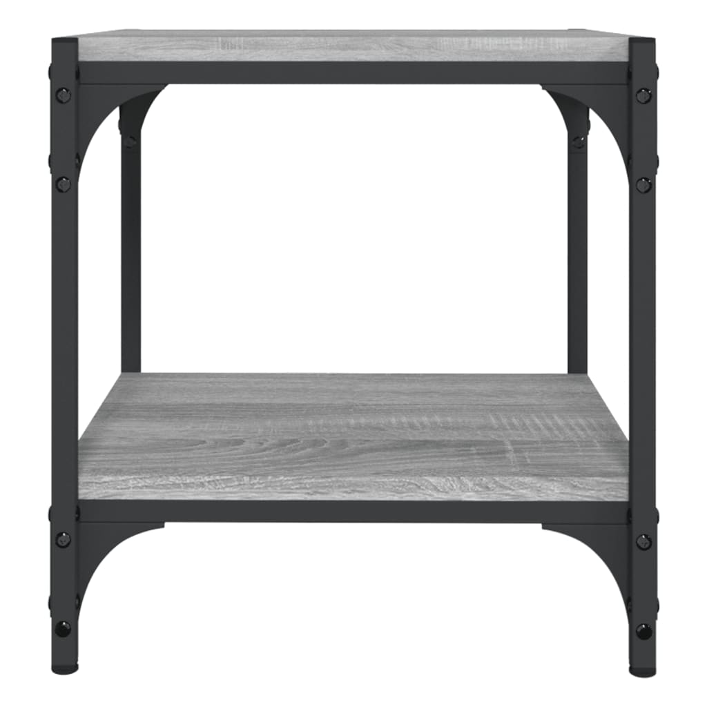 TV-taso harmaa Sonoma 40x33x41 cm tekninen puu ja teräs - Sisustajankoti.fi