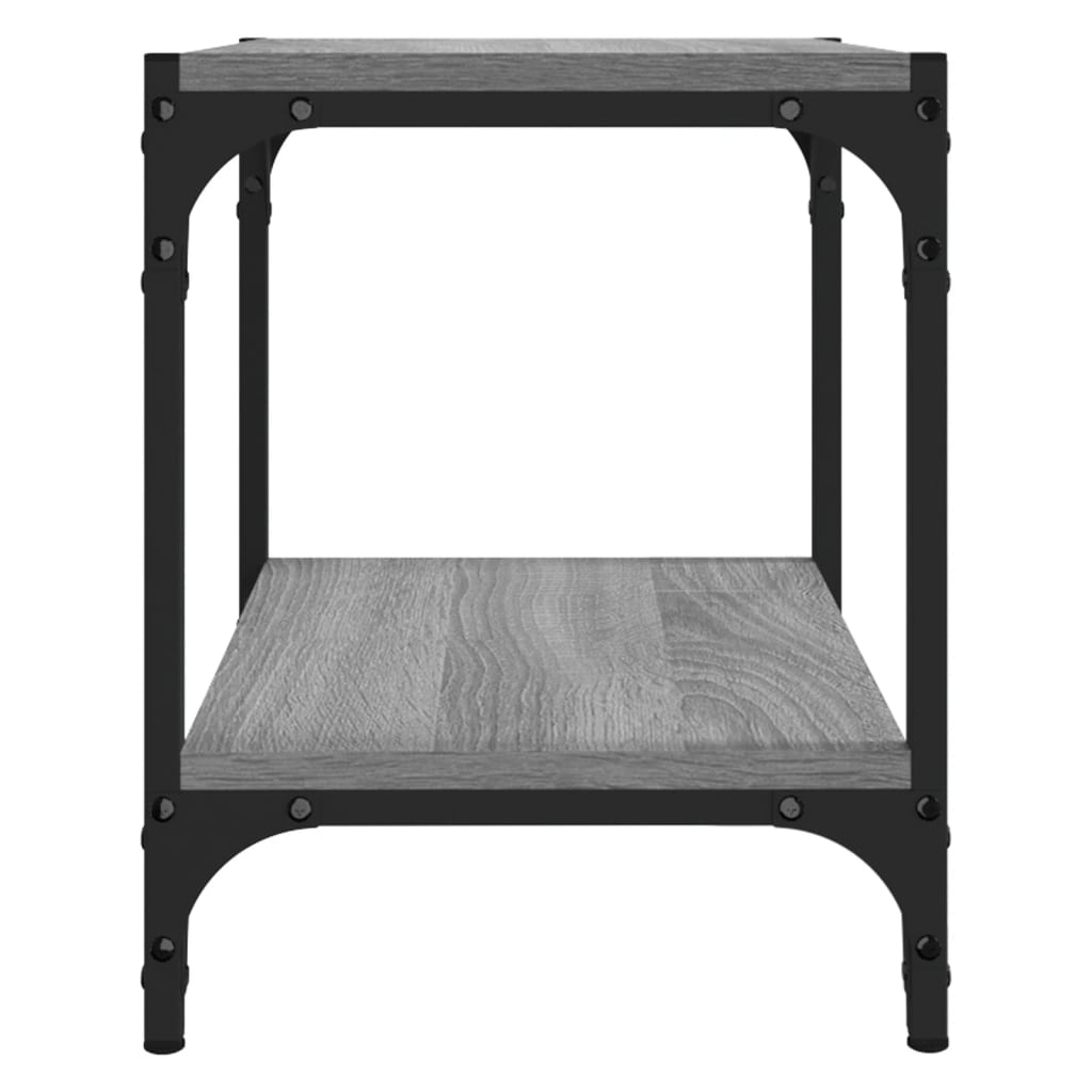 TV-taso harmaa Sonoma 40x33x41 cm tekninen puu ja teräs - Sisustajankoti.fi