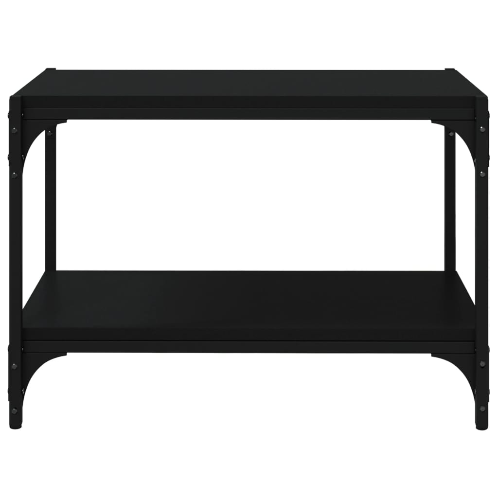 TV-taso musta 60x33x41 cm tekninen puu ja teräs - Sisustajankoti.fi