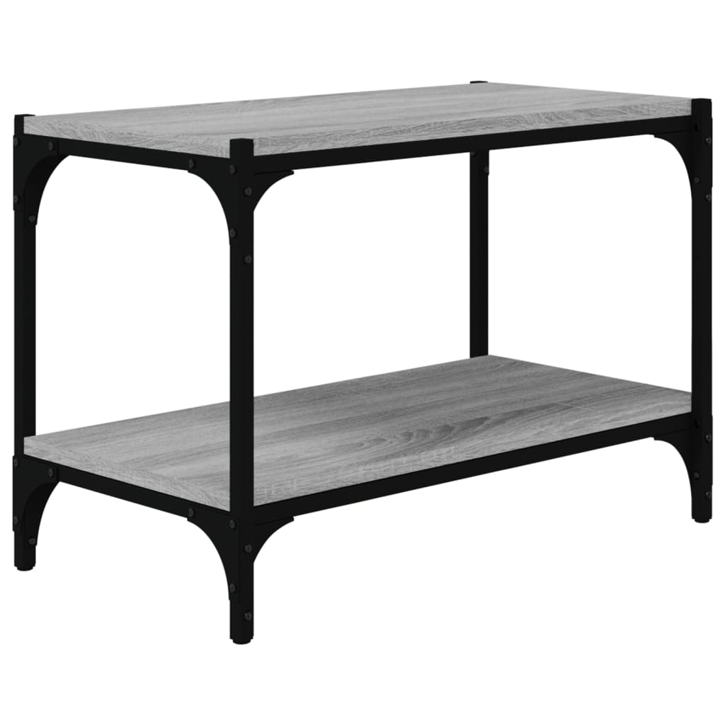 TV-taso harmaa Sonoma 60x33x41 cm tekninen puu ja teräs - Sisustajankoti.fi