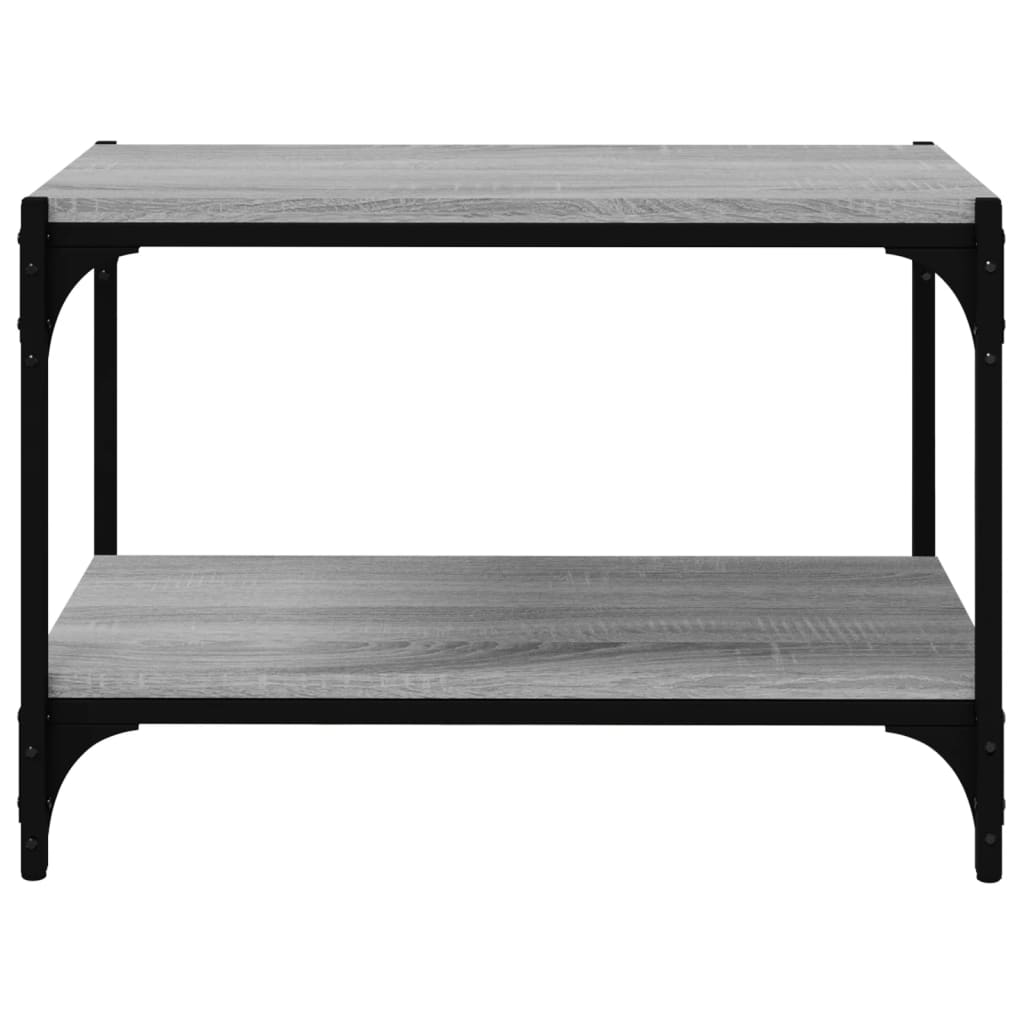 TV-taso harmaa Sonoma 60x33x41 cm tekninen puu ja teräs - Sisustajankoti.fi
