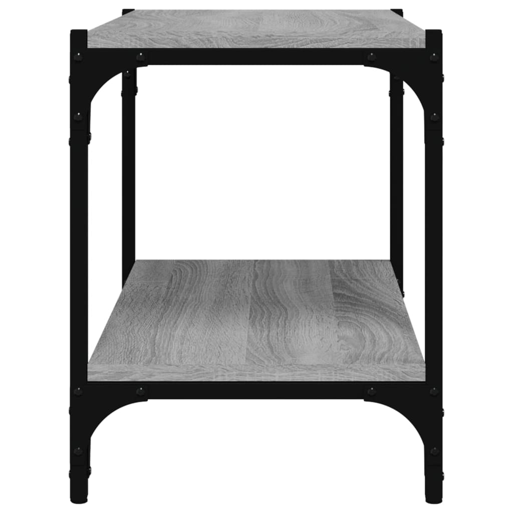 TV-taso harmaa Sonoma 60x33x41 cm tekninen puu ja teräs - Sisustajankoti.fi