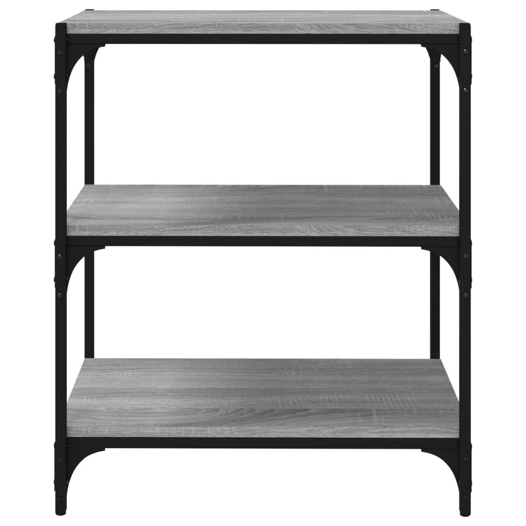 Kirjahylly harmaa Sonoma 60x33x70,5 cm tekninen puu ja teräs - Sisustajankoti.fi