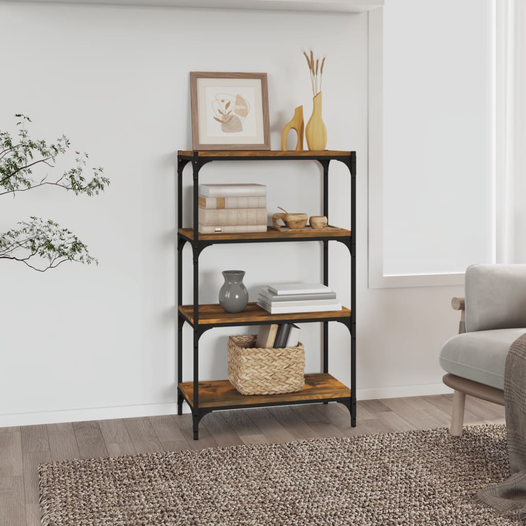 Kirjahylly savutammi 60x33x100 cm tekninen puu - Sisustajankoti.fi