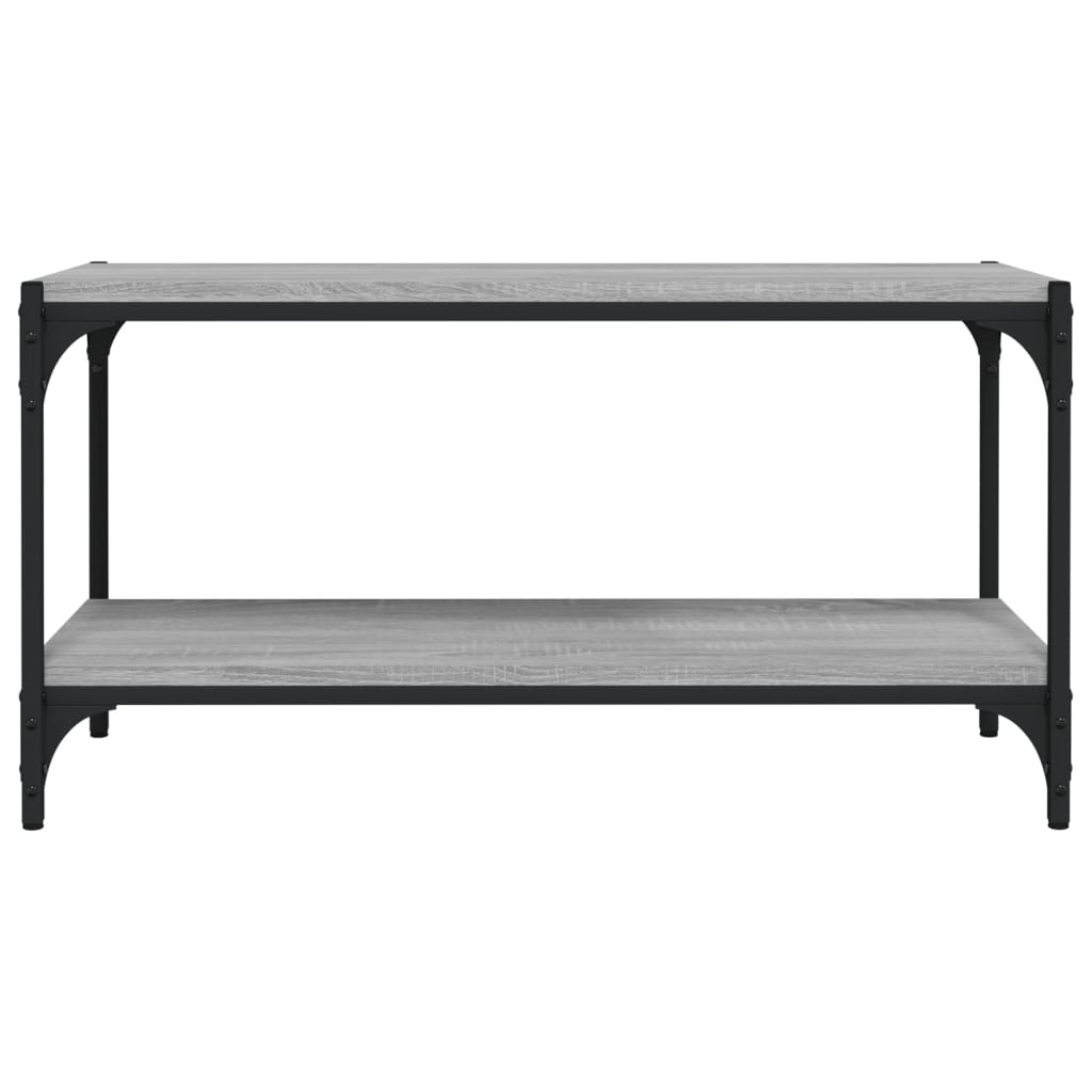 TV-taso harmaa Sonoma 80x33x41 cm tekninen puu ja teräs - Sisustajankoti.fi