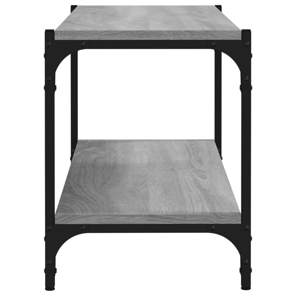 TV-taso harmaa Sonoma 80x33x41 cm tekninen puu ja teräs - Sisustajankoti.fi