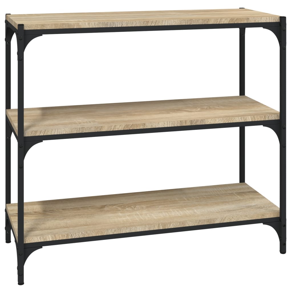 Kirjahylly Sonoma-tammi 80x33x70,5 cm tekninen puu ja teräs - Sisustajankoti.fi