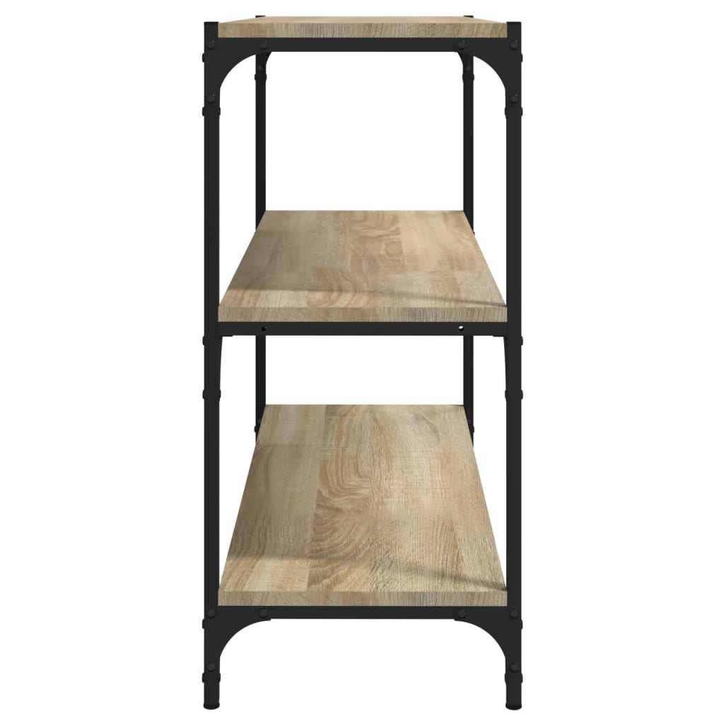 Kirjahylly Sonoma-tammi 80x33x70,5 cm tekninen puu ja teräs - Sisustajankoti.fi