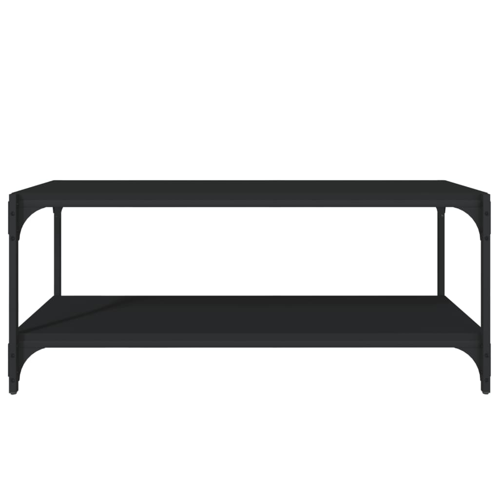TV-taso musta 100x33x41 cm tekninen puu ja teräs - Sisustajankoti.fi