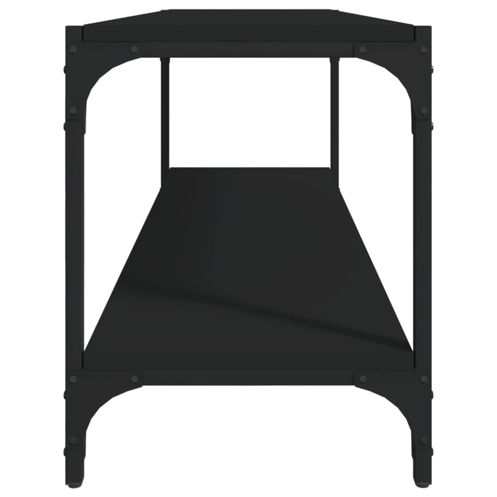 TV-taso musta 100x33x41 cm tekninen puu ja teräs - Sisustajankoti.fi