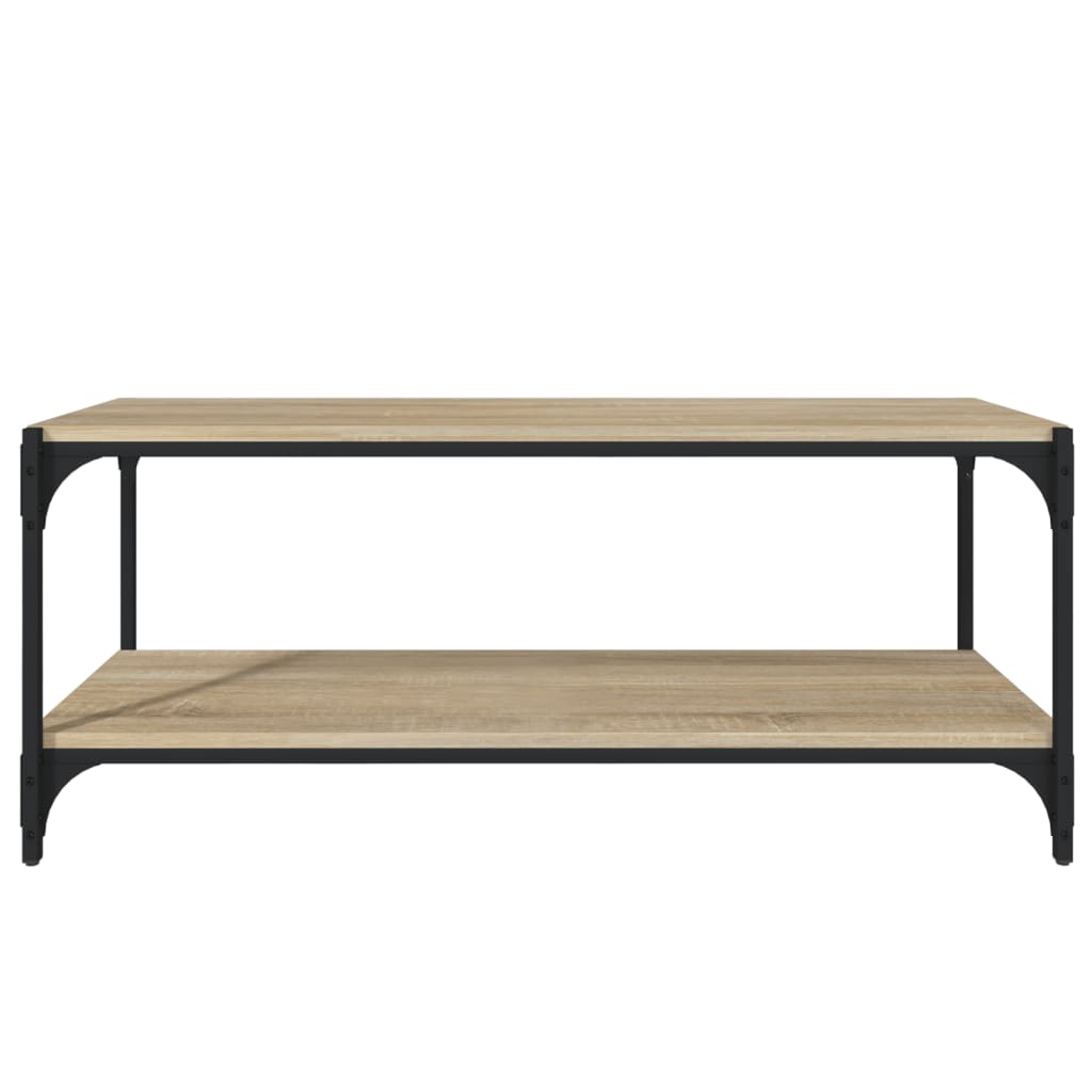 TV-taso Sonoma-tammi 100x33x41 cm tekninen puu ja teräs - Sisustajankoti.fi
