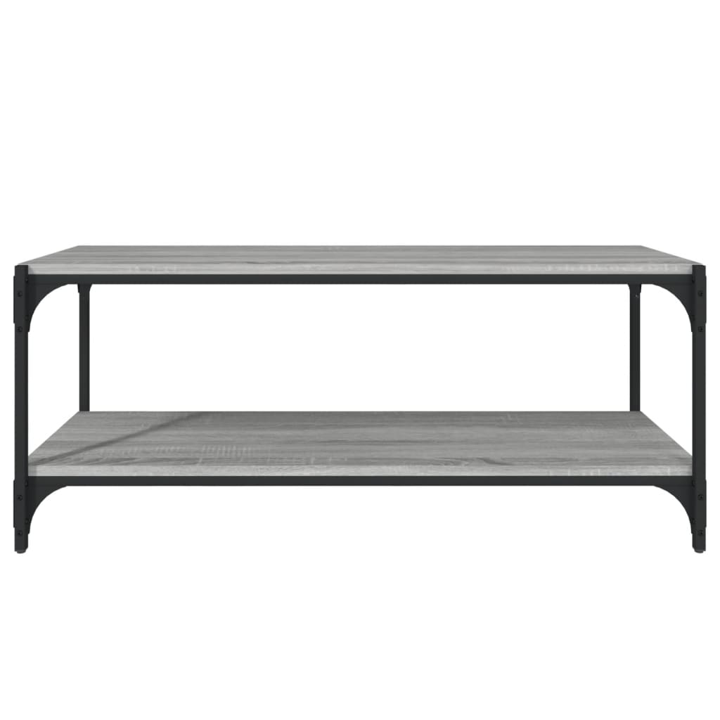 TV-taso harmaa Sonoma 100x33x41 cm tekninen puu ja teräs - Sisustajankoti.fi