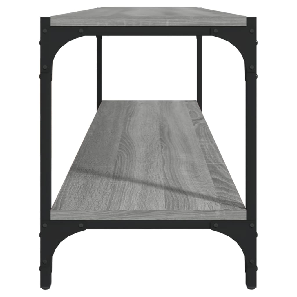 TV-taso harmaa Sonoma 100x33x41 cm tekninen puu ja teräs - Sisustajankoti.fi
