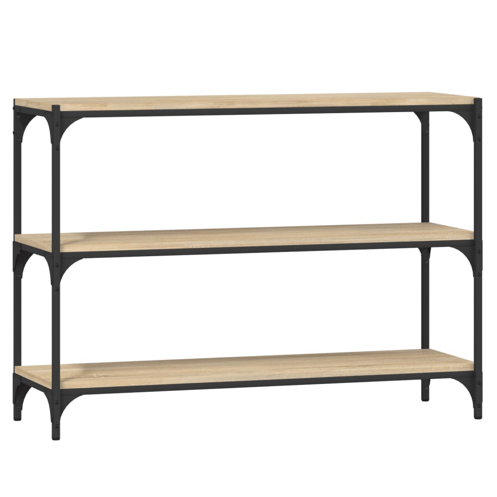 Kirjahylly Sonoma-tammi 100x33x70,5 cm tekninen puu ja teräs - Sisustajankoti.fi