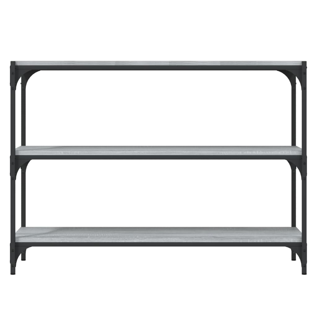Kirjahylly harmaa Sonoma 100x33x70,5 cm tekninen puu ja teräs - Sisustajankoti.fi