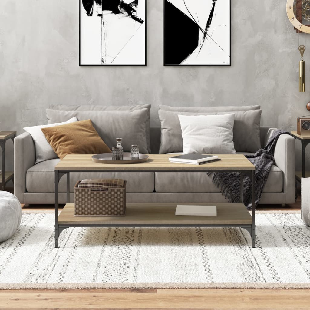 Sohvapöytä Sonoma-tammi 80x50x40 cm tekninen puu - Sisustajankoti.fi