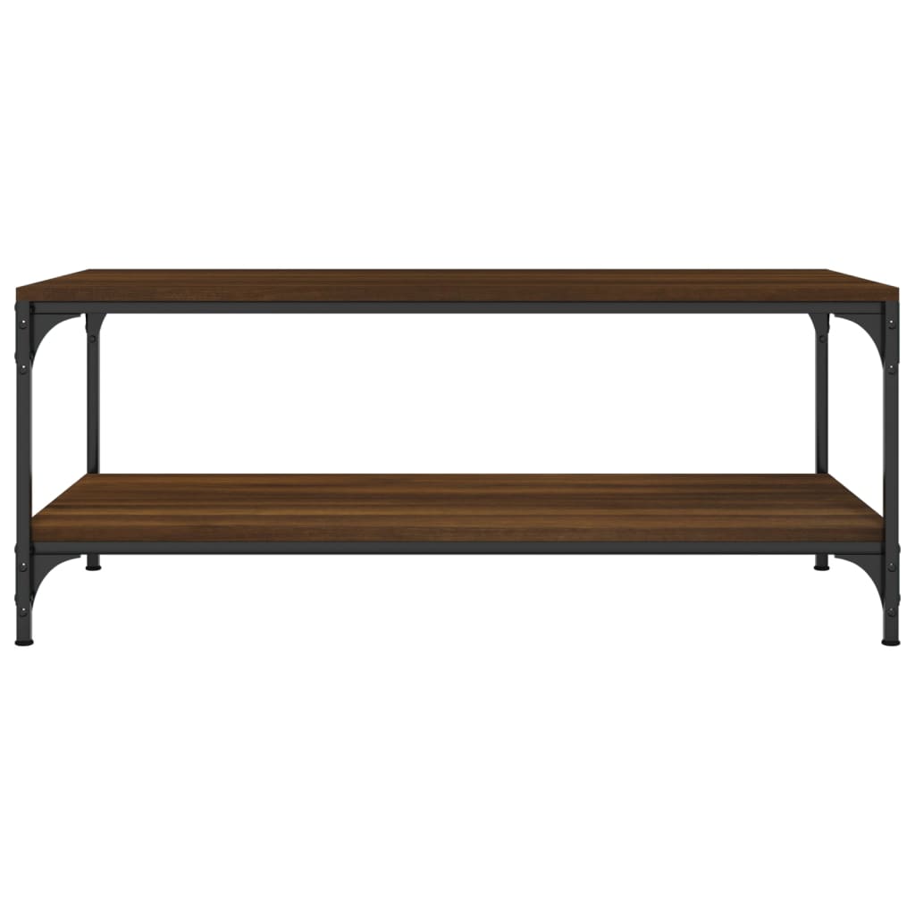 Sohvapöytä ruskea tammi 80x50x40 cm tekninen puu - Sisustajankoti.fi