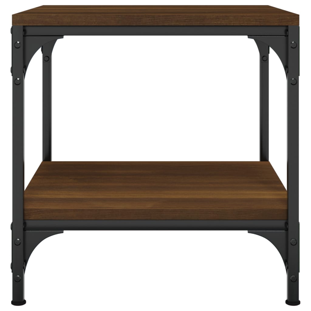 Sohvapöytä ruskea tammi 50x50x40 cm tekninen puu - Sisustajankoti.fi