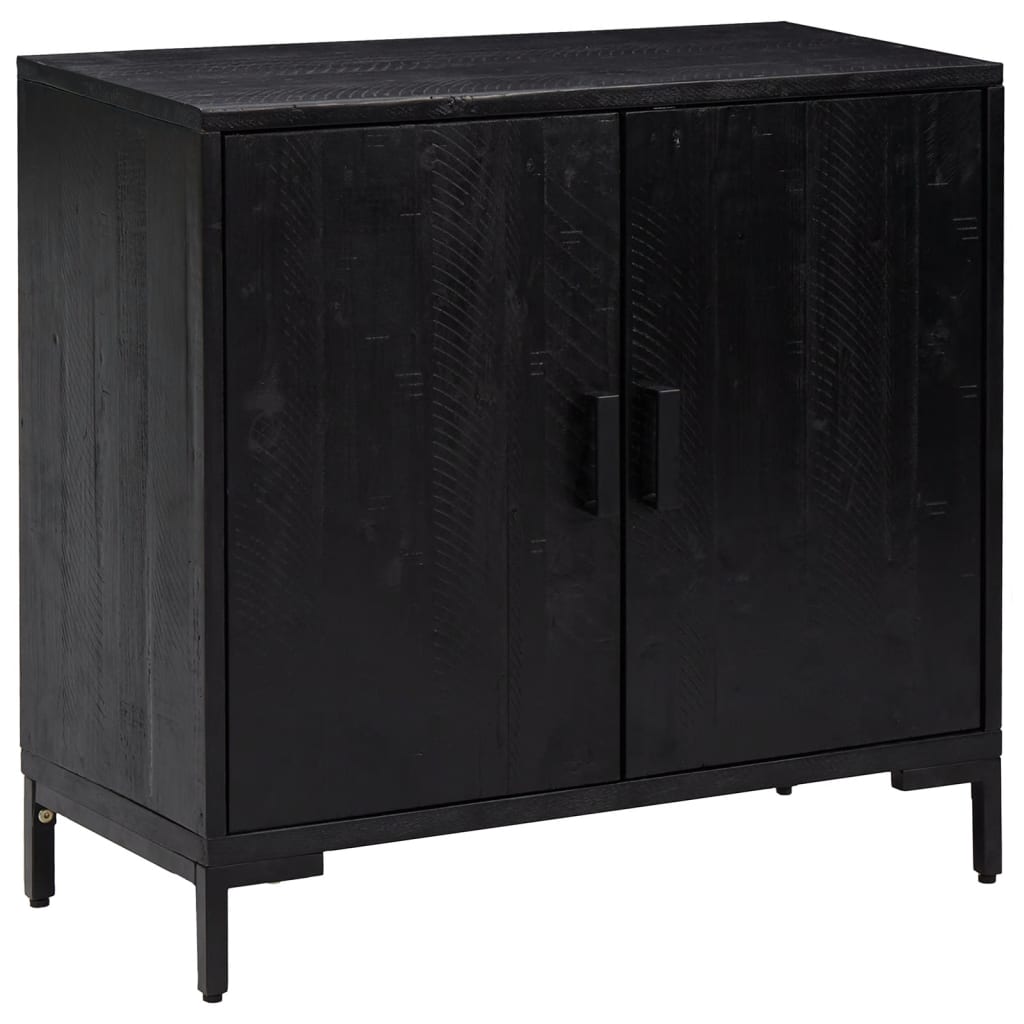 Senkki musta 75x35x70 cm täysi mänty - Sisustajankoti.fi