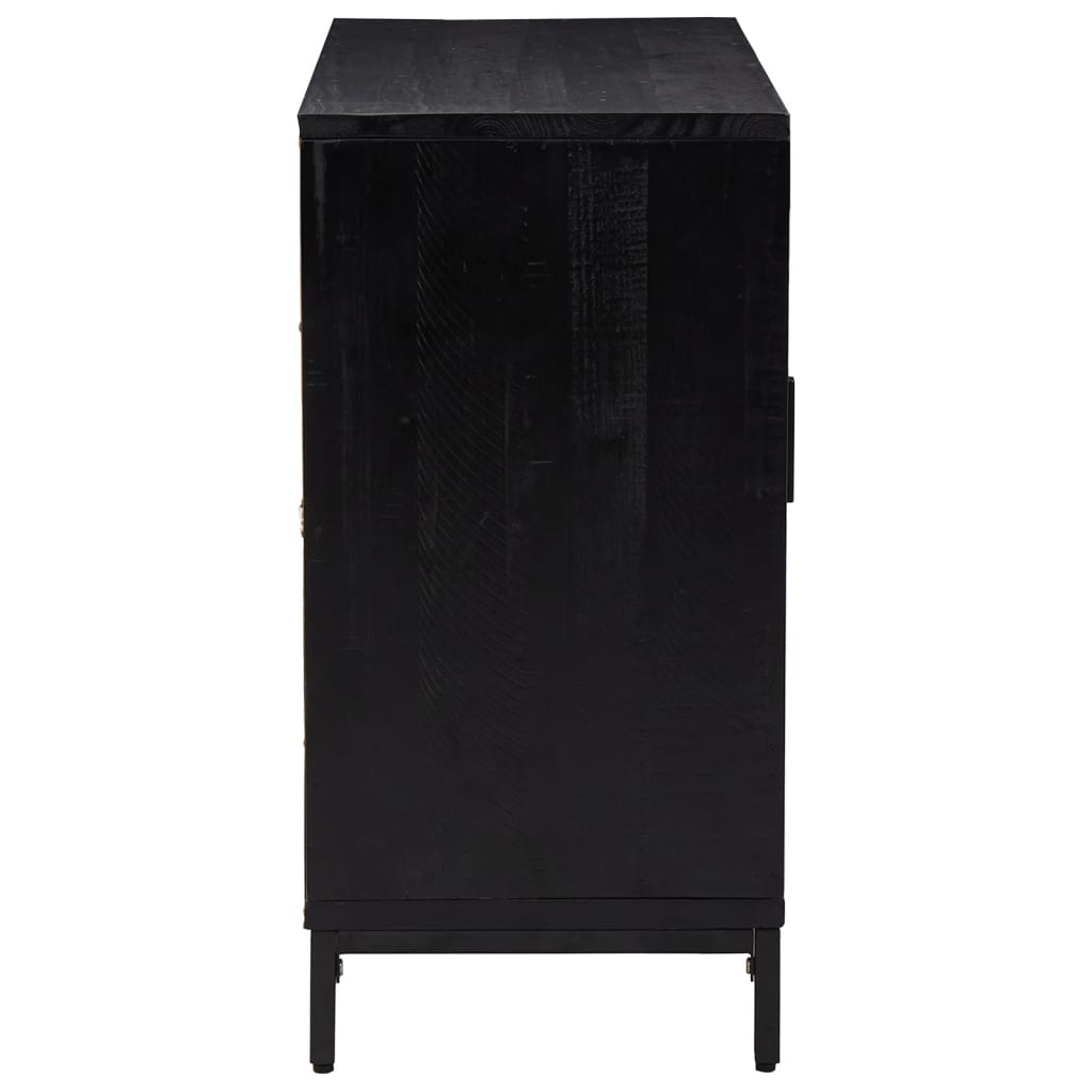 Senkki musta 75x35x70 cm täysi mänty - Sisustajankoti.fi