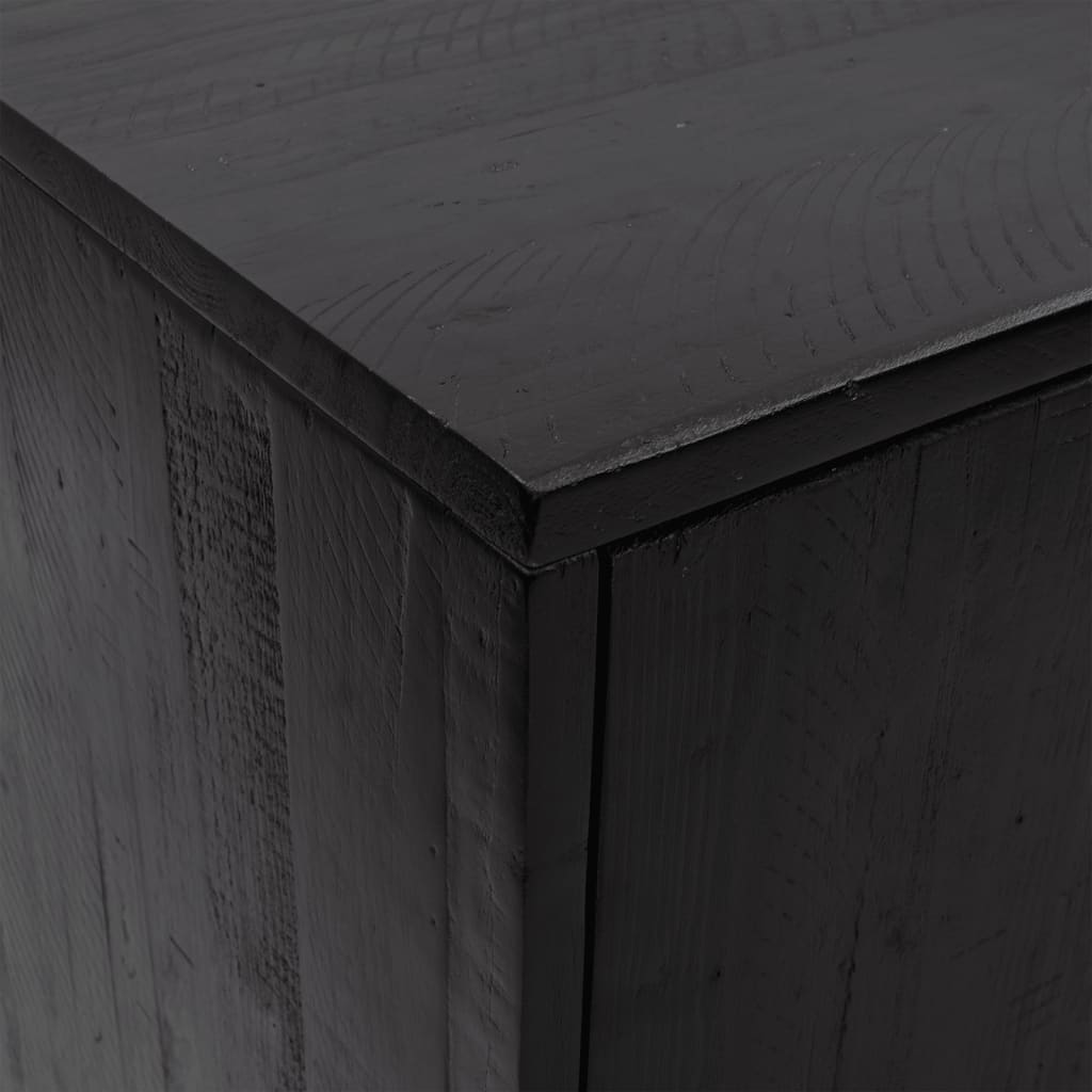 Senkki musta 75x35x70 cm täysi mänty - Sisustajankoti.fi