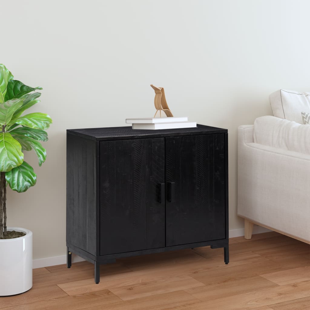 Senkki musta 75x35x70 cm täysi mänty - Sisustajankoti.fi