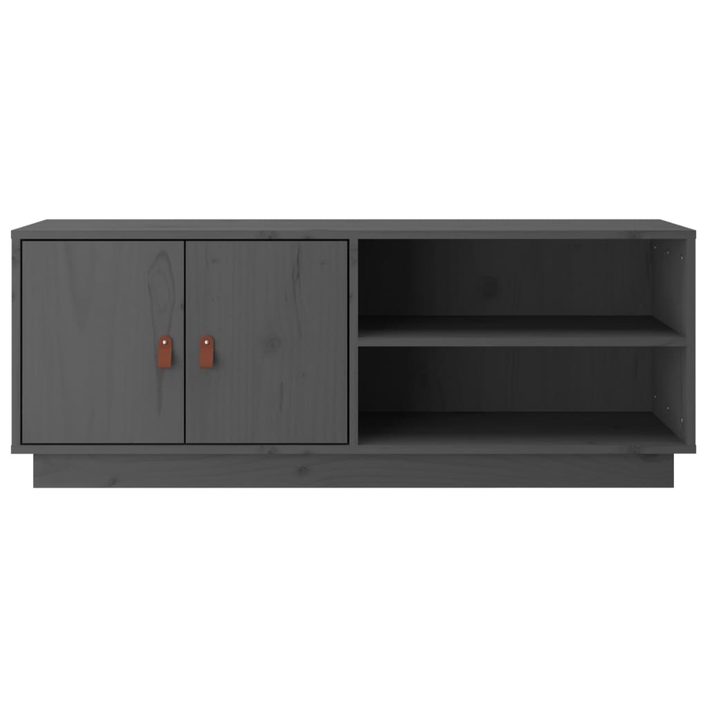 TV-taso harmaa 105x34x40 cm täysi mänty - Sisustajankoti.fi