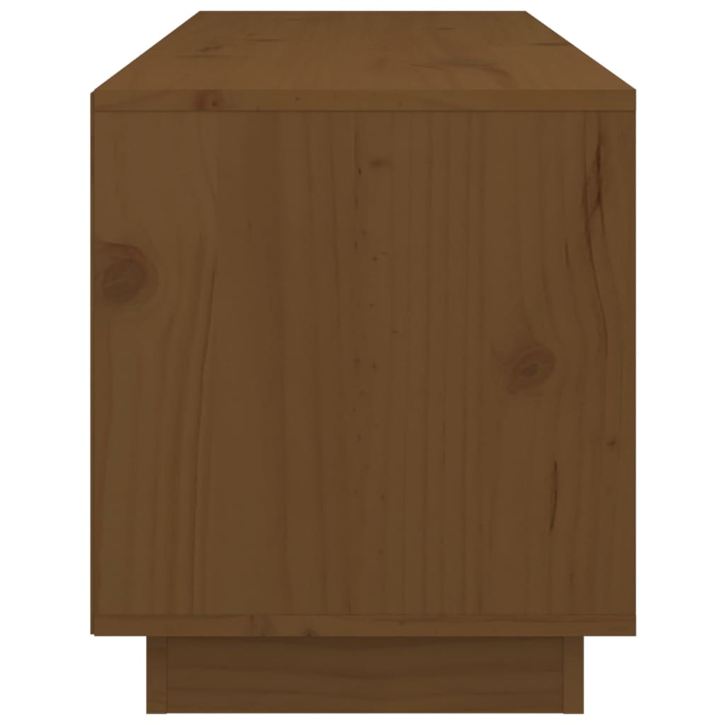 TV-taso hunajanruskea 105x34x40 cm täysi mänty - Sisustajankoti.fi