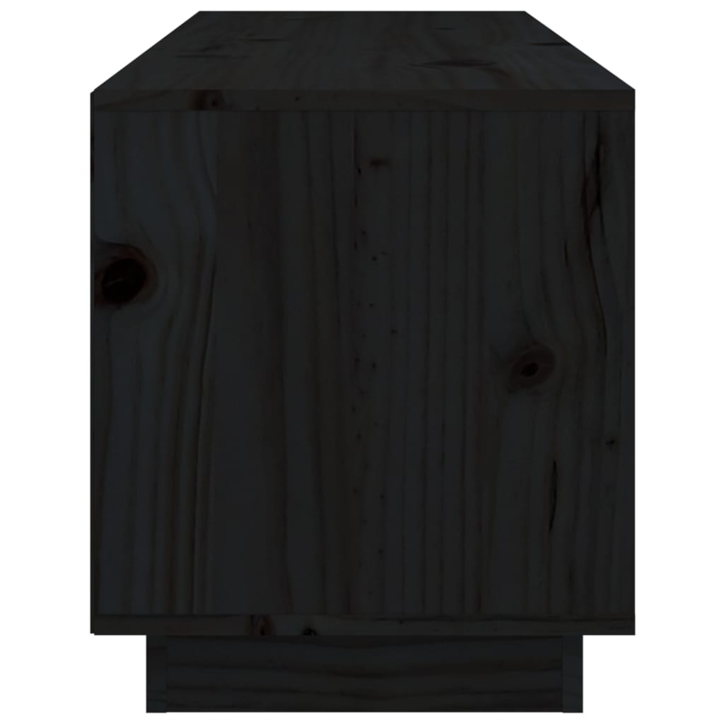 TV-taso musta 105x34x40 cm täysi mänty - Sisustajankoti.fi
